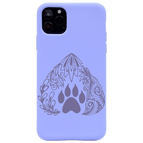 фото Чехол silky touch сats and birds для apple iphone 11 pro max лапа сиреневый gosso