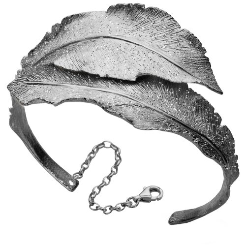 фото Браслет si - stile italiano foglie двойной из серебра 925 с покрытием черным родием