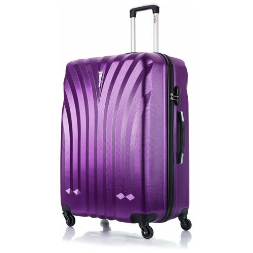 фото L'case чемодан l'case phuket l 76х53х29см (28) со съемными колесами, фиолетовый