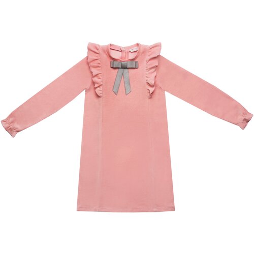 фото Платье велюровое для девочки diva kids , 3-9 лет, 98 -128 см, розовое/ нарядное платье для девочки/ праздничное платье для девочки