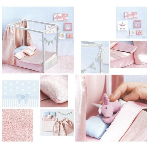 фото Кроватка для игрушки–малютки "розовые сны", набор для шитья, 21 x 29.7 x 1 см арт узор