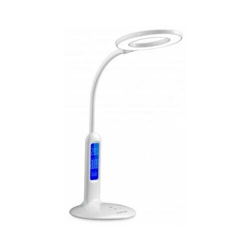 фото Camelion kd-823 c01 бел. led (свет-к наст8 вт,230в, 500лм, сенс, термометр, рег. ярк и цвет. темп