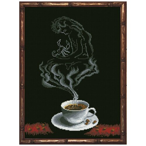 фото Набор для вышивания крестиком краса и творчество кофейная фантазия, скорпион 1, 33,3*47,5 см (кр.тв.70813)