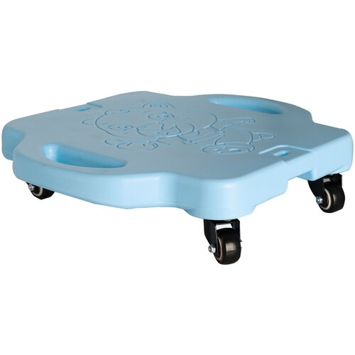 фото Четырехколесный самокат скейтборд для детей и взрослых 43x40х11 см, голубой цвет solmax