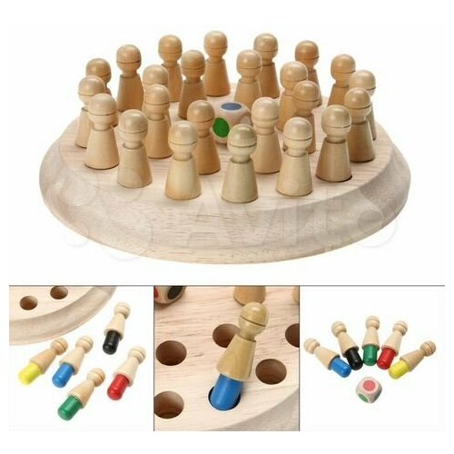 фото Развивающая игра шахматы мнемоники/ детская деревянная игра для тренировки памяти планета радостей