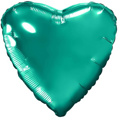фото Набор шаров с клапаном (9''/23 см) мини-сердце, бирюзовый, 5 шт. в упак. agura