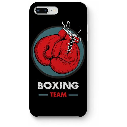 фото Чехол для iphone 8 plus "boxing team", черный exsport