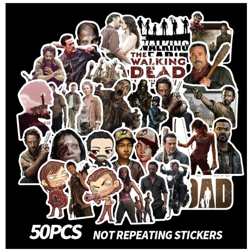 фото Набор наклеек ходячие мертвецы 50шт./the walking dead 50 pcs / sticker bombing