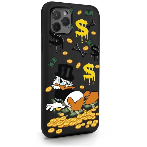 фото Черный силиконовый чехол musthavecase для iphone 11 pro богатенькая утка для айфон 11 про противоударный
