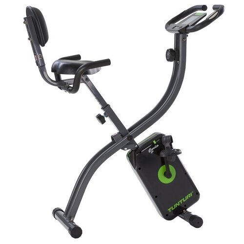 фото Вертикальный велотренажер tunturi cardio fit b25 x-bike со спинкой, черный