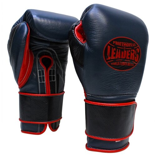 фото Перчатки боксерские leaders super series custom gr/bk/rd, 16 унций