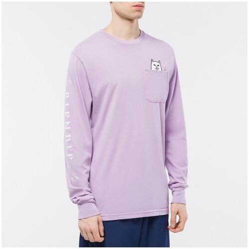 фото Лонгслив ripndip lord nermal pocket размер l, mauve