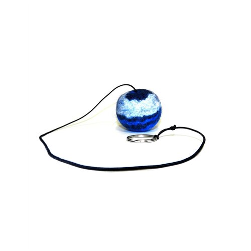 фото Мяч из шерсти на резинке livezoo wool синяя пыль 6 см