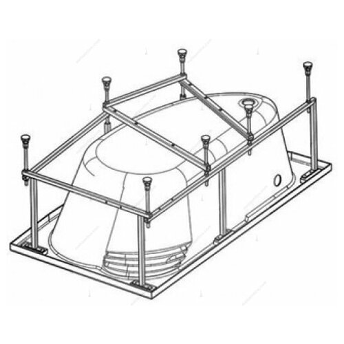 фото Roca zru9302868 hall монтажный набор для ванны 150х100 см