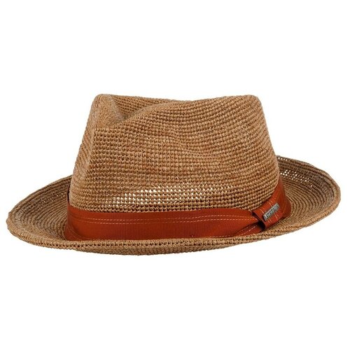 фото Шляпа stetson арт. 2198509 fedora raffia crochet (коричневый), размер 61