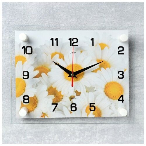 фото Часы настенные, серия: цветы, "ромашки", 20х26 см микс mikimarket
