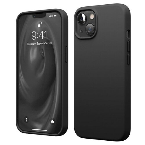 фото Elago чехол elago soft silicone для iphone 13, черный