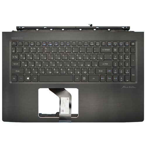фото Клавиатура для ноутбука acer aspire vn7-593g черная топ-панель с подсветкой