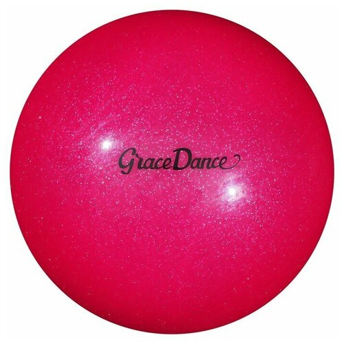фото Мяч для художественной гимнастики, блеск, 18,5 см, 400 г, цвет розовый grace dance