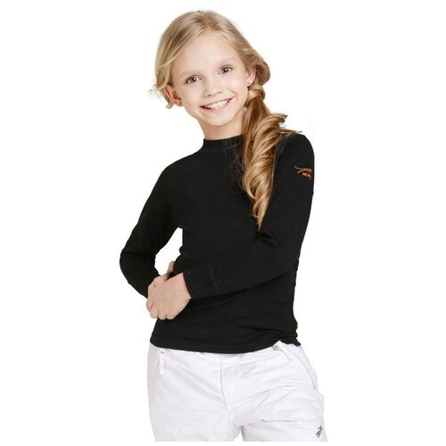 фото Термобелье детское футболка с длинным рукавом norveg active kids, черный 4u3hl / 92