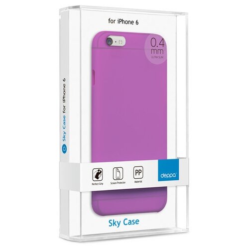 фото Накладка deppa sky case+пленка iphone 6/6s фиолетовая