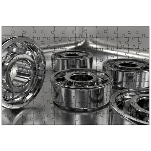 фото Магнитный пазл 27x18см."подшипник, стали, хром" на холодильник lotsprints