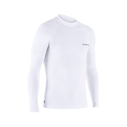 фото Солнцезащитная футболка 100 с длинными рукавами мужская , размер: xxl, цвет: белоснежный olaian х декатлон decathlon