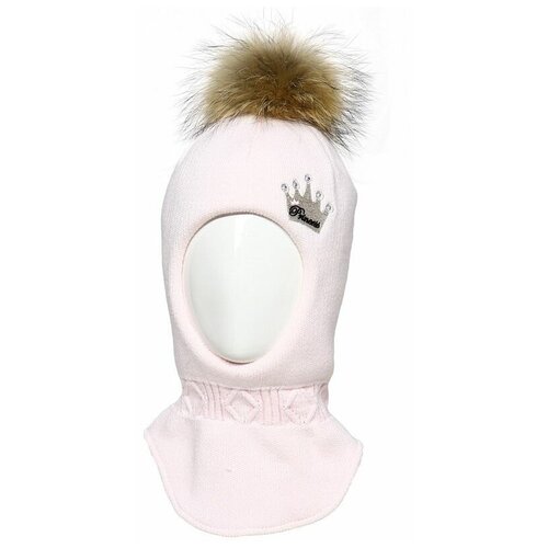 фото Шлем детский agbo kati для девочек зима утепленный (размер 52-56см) арт.58843 шерсть (св.розовый) babycaps