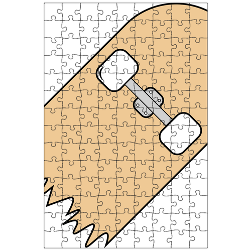 фото Магнитный пазл 27x18см."сломанный скейтборд, скейтборд, колеса" на холодильник lotsprints