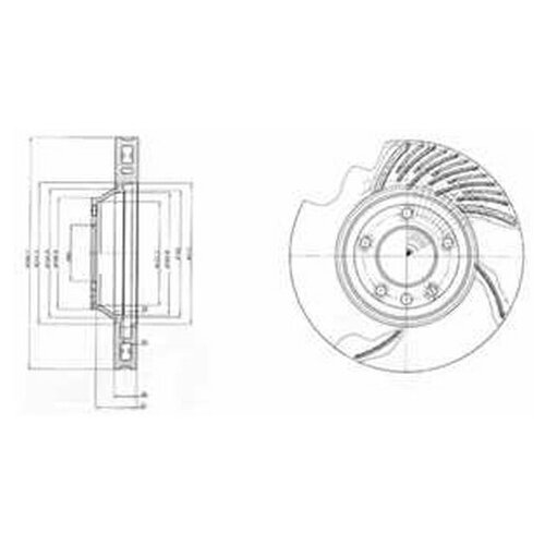 фото Тормозной диск delphi bg9950 для audi q7; porsche cayenne; vw touareg