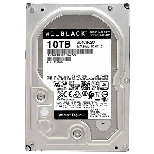 фото Жесткий диск wd 10tb 256mb 7200rpm wd101fzbx western digital