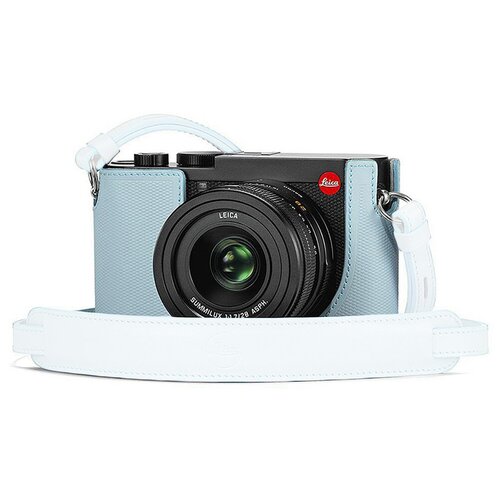 фото Чехол leica protector для q2, натуральная кожа, голубой