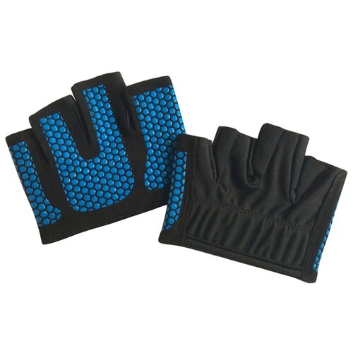 фото Противоскользящие перчатки для фитнеса, укороченные, голубой, размер xl atlanterra