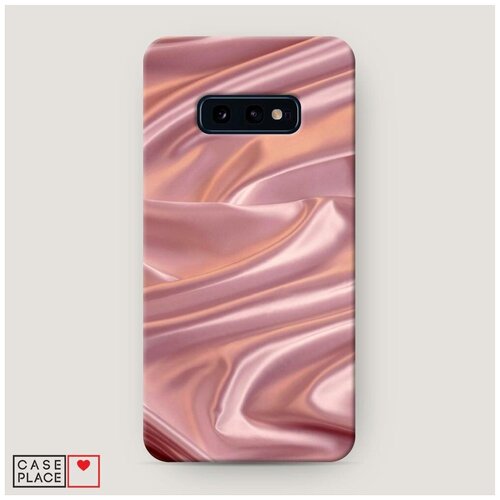 фото Чехол пластиковый samsung galaxy s10e текстура розовый шелк case place