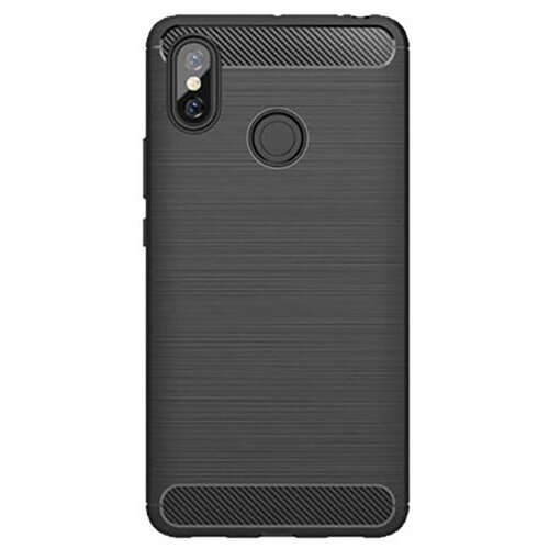 фото Brodef carbon силиконовый чехол для xiaomi mi max 3 черный