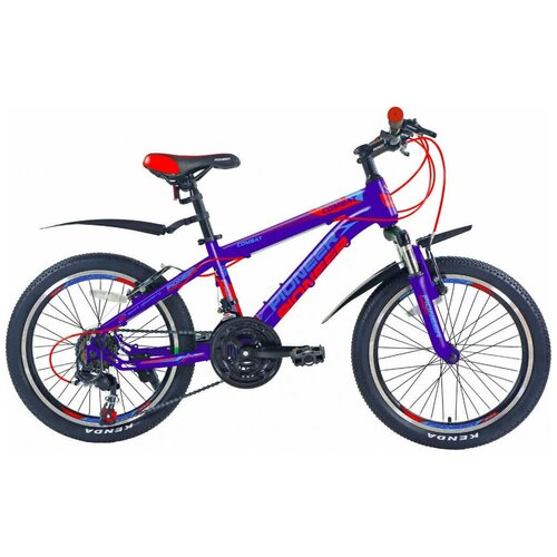 фото Велосипед pioneer combat 20"/12" 2020-2021 blue-red-ligthblue