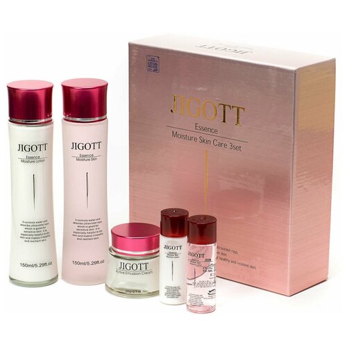 фото Набор увлажняющий для ухода за лицом jigott essence moisture skin care 3set