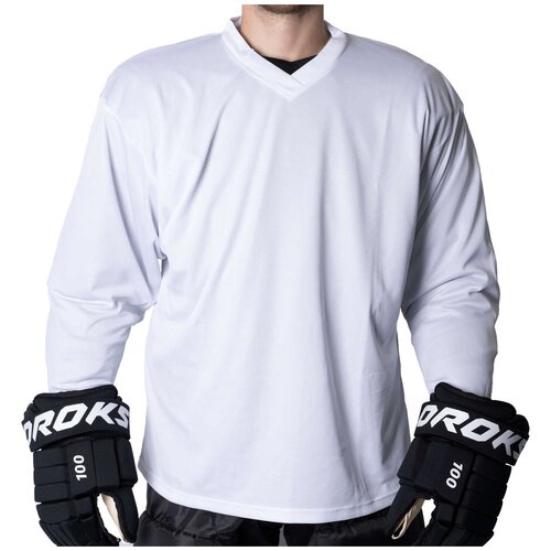 фото Хоккейный свитер (джерси) детский oroks, размер: m, белый oroks х декатлон decathlon
