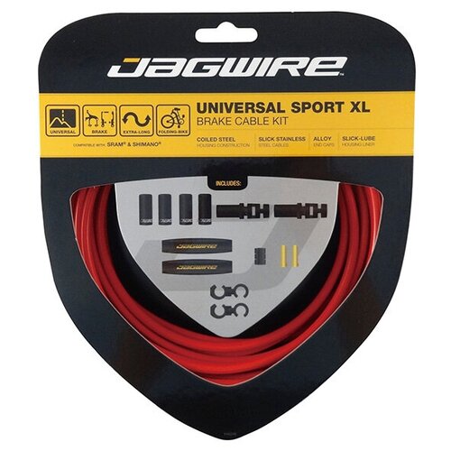 фото Jagwire тросы с оболочками для тормозов длинные комплект universal sport brake xl, красный