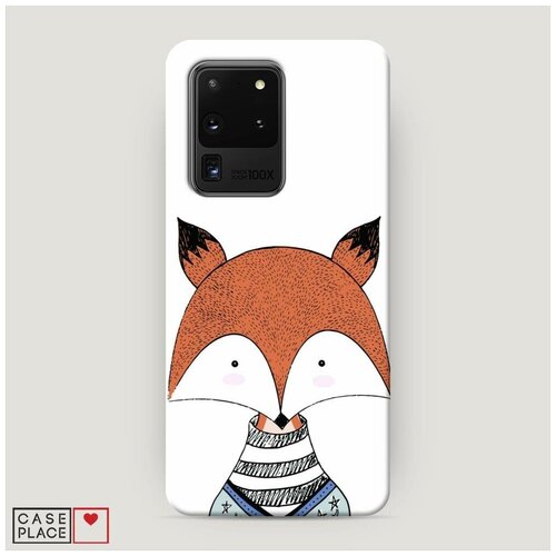 фото Чехол пластиковый samsung galaxy s20 ultra лиса в модном свитере case place