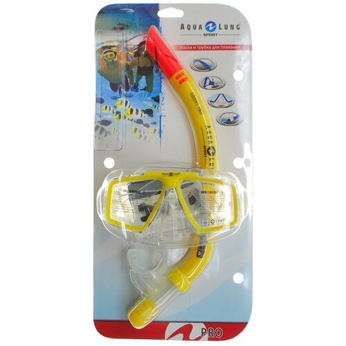 фото Aqualung sport комплект для плавания маска козюмель про + трубка аирент про синий