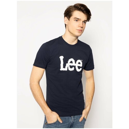 фото Футболка lee wobbly logo tee синий xxl l65qaiee