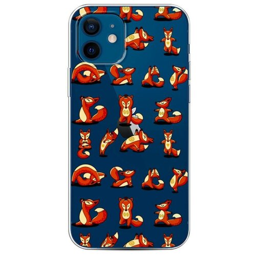 фото Силиконовый чехол "лисья йога" на apple iphone 12/12 pro / айфон 12/12 pro case place