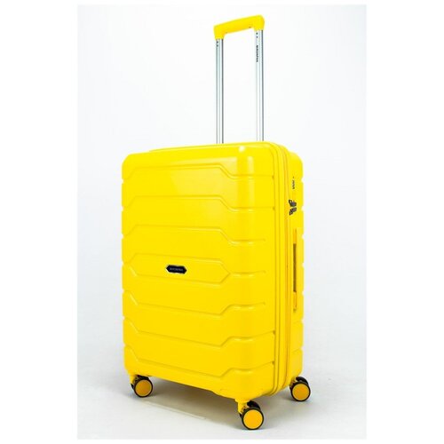 фото Mironpan чемодан средний pp (ромб. полосы) с расширением желтый m+ средний желтый sweetbags