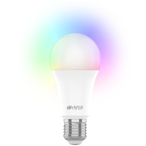 фото Лампа светодиодная hiper iot a60 rgb, e27, a60, 10вт, 6500 к