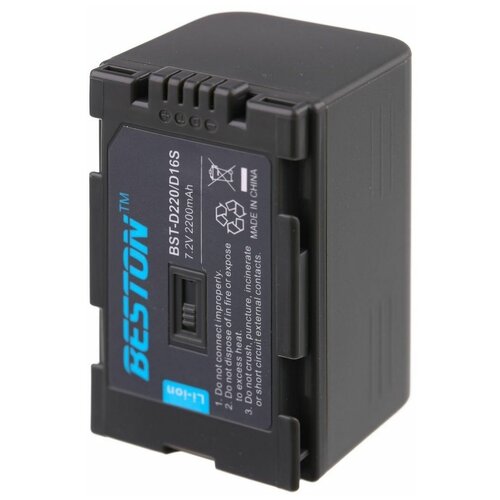 Аккумулятор для видеокамер BESTON Panasonic/HITACHI BST-CGR-D220/D16S-H, 7.2 В, 2200 мАч