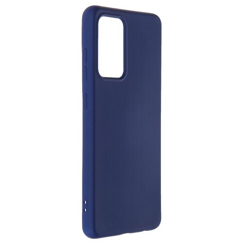 фото Чехол df для samsung galaxy a52 (4g/5g) с микрофиброй silicone blue soriginal-29 df-group