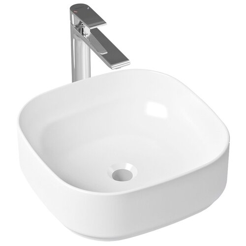 фото Комплект 2 в 1 lavinia boho bathroom sink slim 21510095, накладная фарфоровая раковина 40 см, смеситель