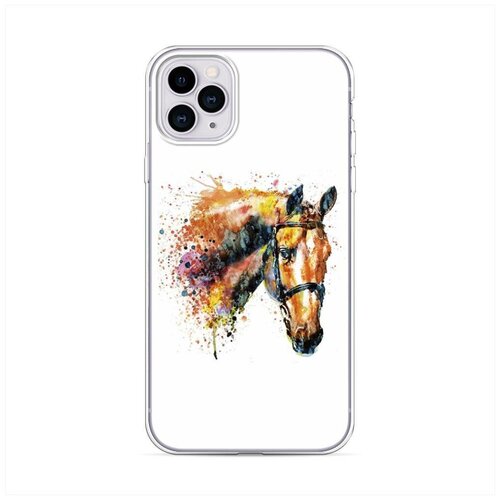 фото Силиконовый чехол "лошадь арт 4" на apple iphone 11 pro max / айфон 11 про макс case place