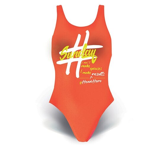 фото Купальник женский head swimweek , цвет - оранжевый; размер - 50; материал - полиэстер 53%, пбт 47%